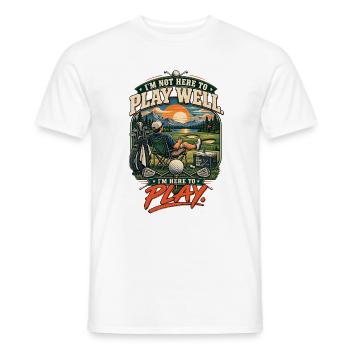 Je suis là pour jouer - T-shirt homme - blanc - Devant - AI Model Male 178 dark (178cm)