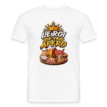 Le Roi de l'Apéro - T-shirt homme - blanc - Devant - AI Model Male 178 dark (178cm)