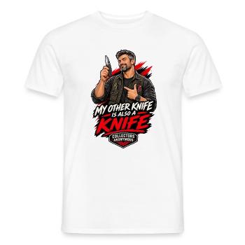 Mein Anderes Messer Ist Auch Ein Messer - Männer T-Shirt - Weiß - Vorne - AI Model Male 178 dark (178cm)