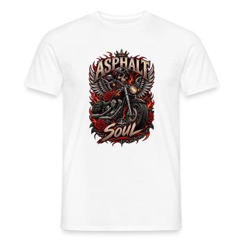 ASPHALT-SEELE - Männer T-Shirt - Weiß - Vorne - AI Model Male 178 dark (178cm)