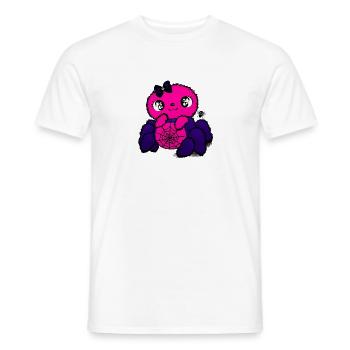 Pinker Spinnenfreundin mit Netzmuster - Männer T-Shirt - Weiß - Vorne - AI Model Male 178 dark (178cm)