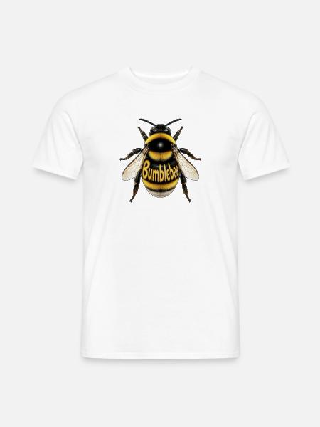 Bumblebee Typografie Illustration - Männer T-Shirt - Weiß