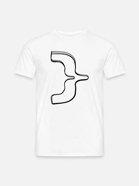 Geschweifte Klammer handgezeichnet - Männer T-Shirt - Weiß