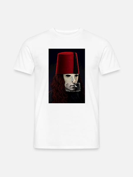 Buckethead x Albert Camus Collage - Männer T-Shirt - Weiß
