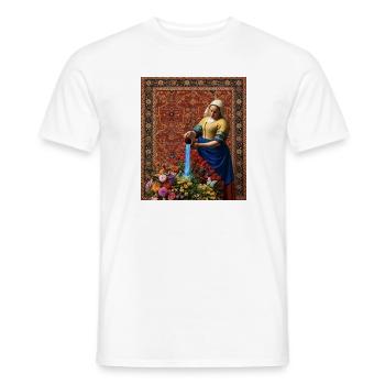 Renaissance-Dame streut Blumen - Männer T-Shirt - Weiß - Vorne - AI Model Male 178 dark (178cm)