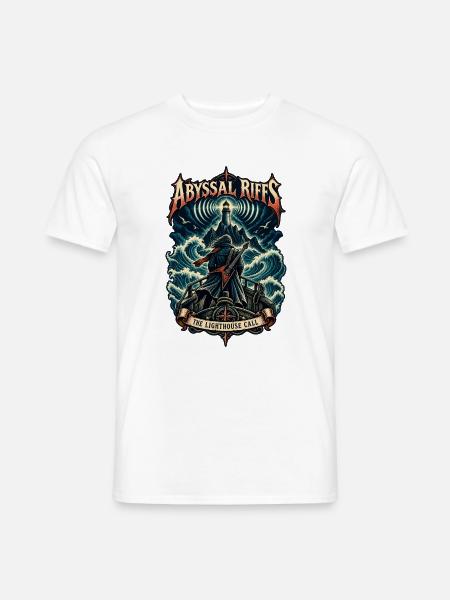 ABYSSALE RIFFS | Der Leuchtturmruf - Männer T-Shirt - Weiß