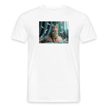 Pastellblaue Tutu-Katze - Männer T-Shirt - Weiß - Vorne - AI Model Male 178 dark (178cm)