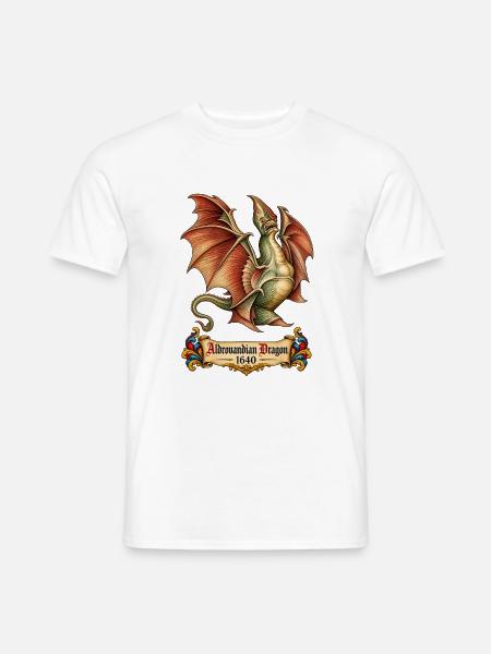 Aldrovandianischer Drache (1640) - Männer T-Shirt - Weiß