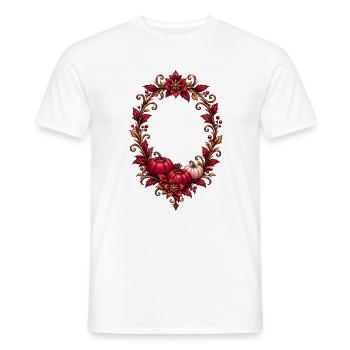 Herbstlicher Kürbis Kranz - Männer T-Shirt - Weiß - Vorne - AI Model Male 178 dark (178cm)