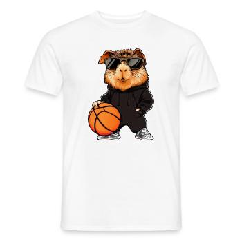 Basketball Meerschweinchen - Männer T-Shirt - Weiß - Vorne - AI Model Male 178 dark (178cm)
