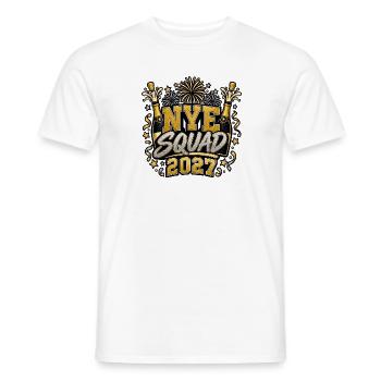 Silvester-Mannschaft 2021 Glitz - Männer T-Shirt - Weiß - Vorne - AI Model Male 178 dark (178cm)