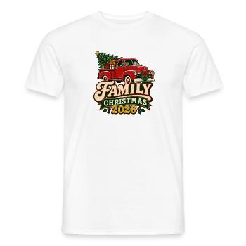 Familien-Weihnachts-2026 Vintage-Truck - Männer T-Shirt - Weiß - Vorne - AI Model Male 178 dark (178cm)