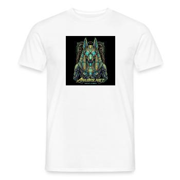 Cyberpunk Anubis Neo God - Männer T-Shirt - Weiß - Vorne - AI Model Male 178 dark (178cm)