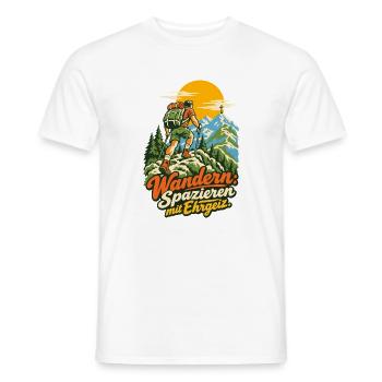 Wandern Spazieren mit Ehrgeiz - Männer T-Shirt - Weiß - Vorne - AI Model Male 178 dark (178cm)
