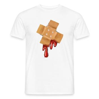 Grusel Pflaster Herzschmerz - Männer T-Shirt - Weiß - Vorne - AI Model Male 178 dark (178cm)