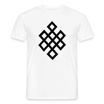 Tibet Symbole Chance - T-shirt homme - blanc - Devant - AI Model Male 178 dark (178cm)