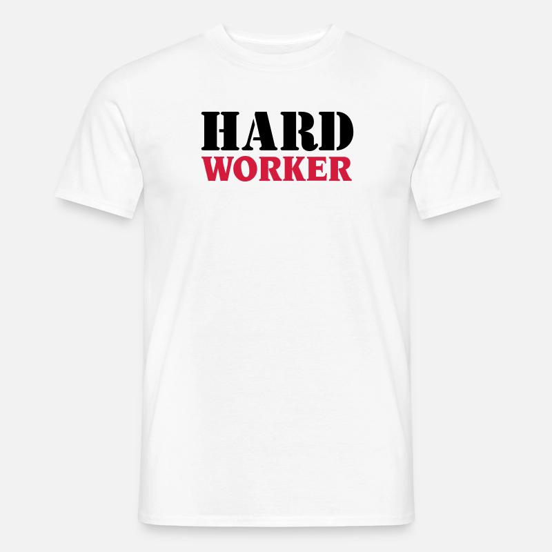 Hard worker - Männer T-Shirt - Weiß