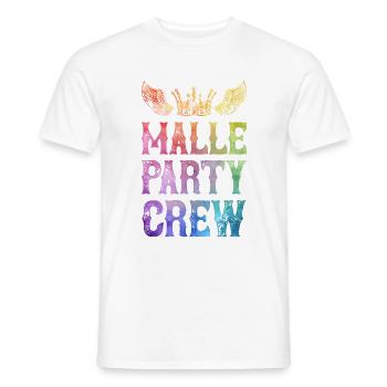 Malle Party Crew Saying - Men's T-Shirt - white - Front - AI Model Male 178 dark (178cm)