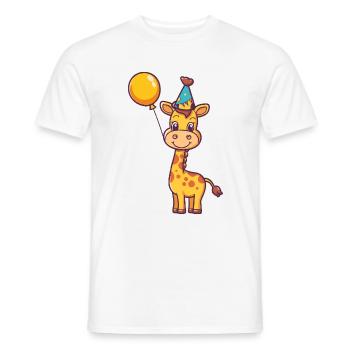 Girafe Anniversaire Bébé - T-shirt homme - blanc - Devant - AI Model Male 178 dark (178cm)