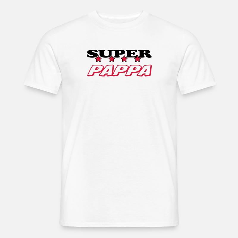Super pappa - Männer T-Shirt - Weiß