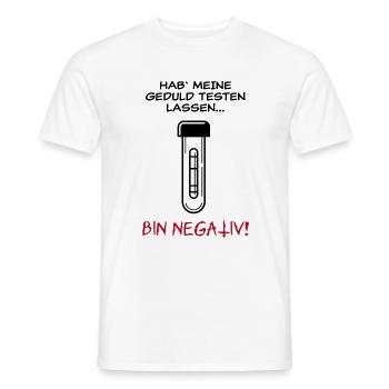 Geduld Negativ - dunkel - Männer T-Shirt - Weiß - Vorne - AI Model Male 178 dark (178cm)