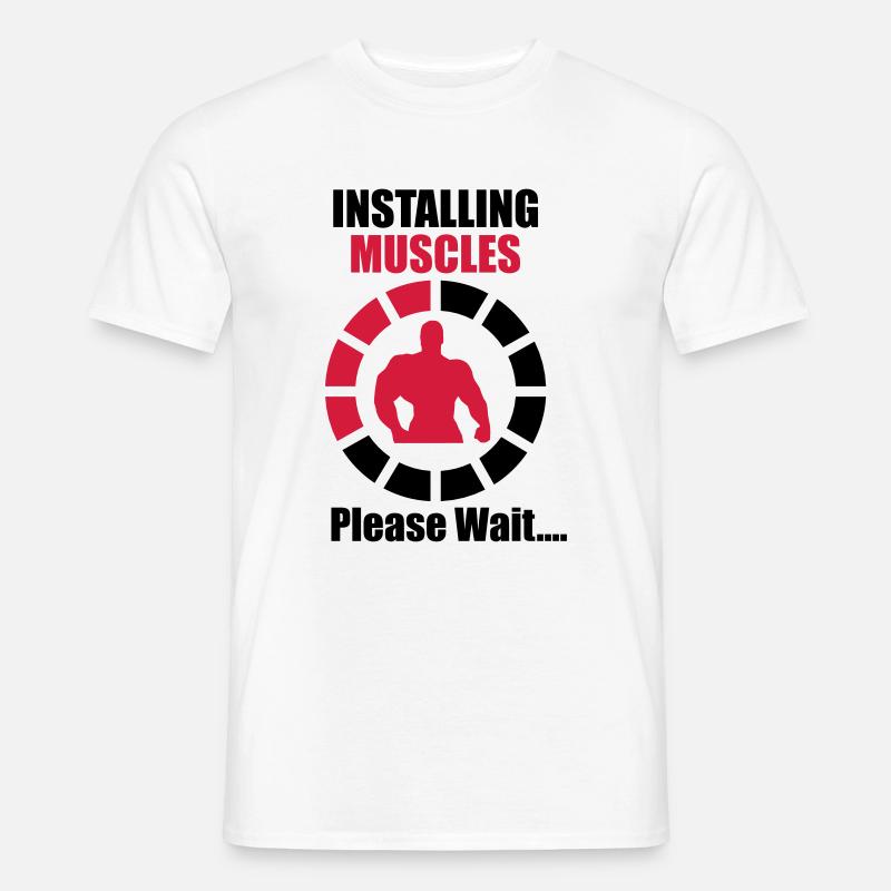 Installing Muscles (Loading) Funny - Musculation - T-shirt homme - undefined