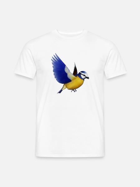 blaumeise,meise,vogel,tier - Männer T-Shirt - Weiß