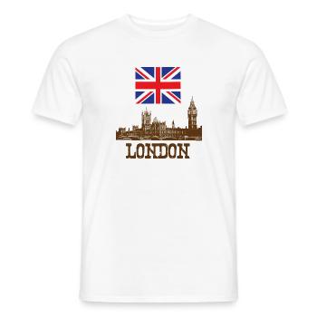 London the capital city of England a world city - Men's T-Shirt - white - Front - AI Model Male 178 dark (178cm)