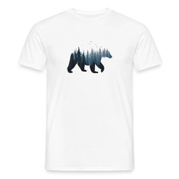 Berlin bear origami - Men's T-Shirt - white - Front - AI Model Male 178 dark (178cm)