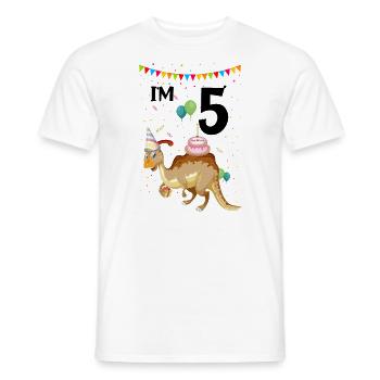 Paläontologie-Lehrer und Parasaurolophus Motif - Männer T-Shirt - Weiß - Vorne - AI Model Male 178 dark (178cm)
