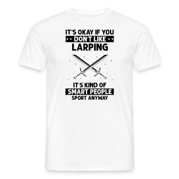 Citation Larper pour les jeux de rôle GN et fantastiques - T-shirt homme - blanc - Devant - AI Model Male 178 dark (178cm)