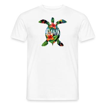 Hawaii Aloha Schildkröte Urlaub Geschenk Party - Männer T-Shirt - Weiß - Vorne - AI Model Male 178 dark (178cm)