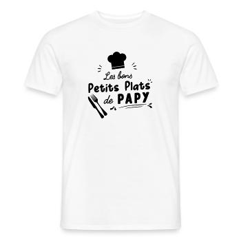 bon petit plat de papy - T-shirt homme - blanc - Devant - AI Model Male 178 dark (178cm)