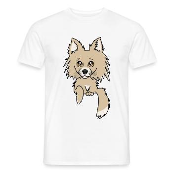Chihuahua - Chien qui sort du sac - T-shirt homme - blanc - Devant - AI Model Male 178 dark (178cm)