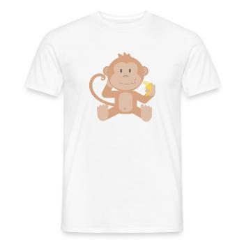 Banana Baby Monkey - Men's T-Shirt - white - Front - AI Model Male 178 dark (178cm)