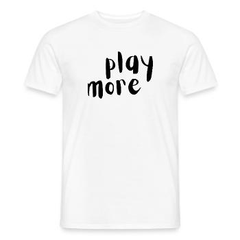 play more - Männer T-Shirt - Weiß - Vorne - AI Model Male 178 dark (178cm)