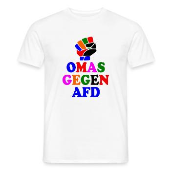 Omas gegen afd - Männer T-Shirt - Weiß - Vorne - AI Model Male 178 dark (178cm)