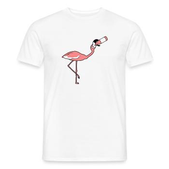 drink booze beer bottle thirst alcohol party fe - Men's T-Shirt - white - Front - AI Model Male 178 dark (178cm)