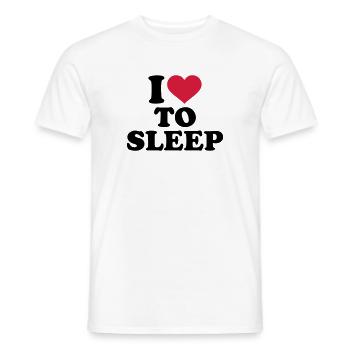 I love to sleep - Men's T-Shirt - white - Front - AI Model Male 178 dark (178cm)