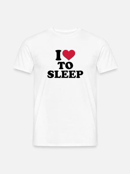 Schlafen - Männer T-Shirt - Weiß
