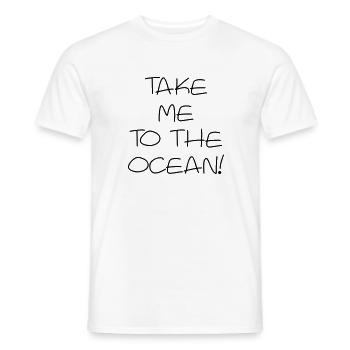 Emmenez-moi à l'océan - T-shirt homme - blanc - Devant - AI Model Male 178 dark (178cm)