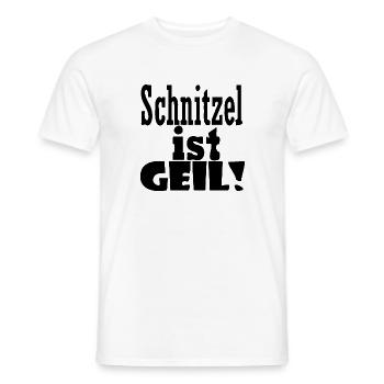 Schnitzel is cool - Men's T-Shirt - white - Front - AI Model Male 178 dark (178cm)
