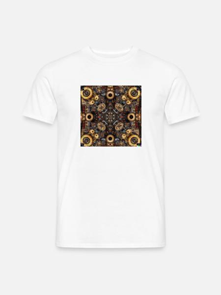 Steampunk Kaleidoskop - Männer T-Shirt - Weiß