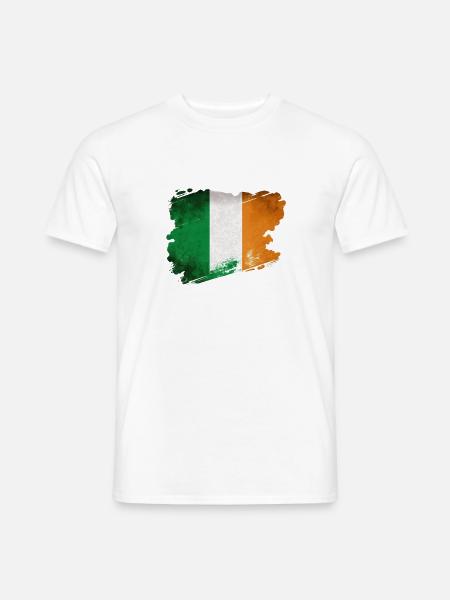 Irland Flagge Fahne - Männer T-Shirt - Weiß