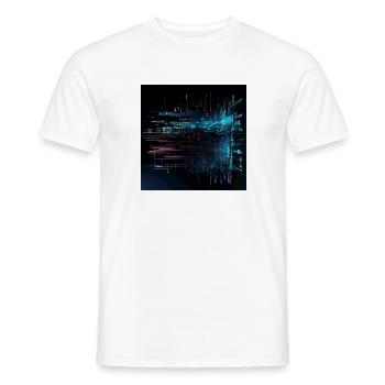 Digitales Abenteuer: Virtuelle Realität - Männer T-Shirt - Weiß - Vorne - AI Model Male 178 dark (178cm)