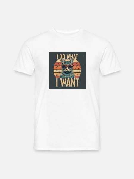 Cool Cat - Männer T-Shirt - Weiß