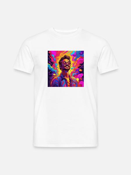 Happy Life #0001 - Männer T-Shirt - Weiß