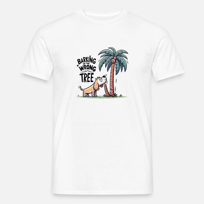Barking Up The Wrong Tree - Männer T-Shirt - Weiß