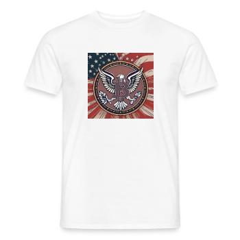 Bitcoin, USA, eagle - Männer T-Shirt - Weiß - Vorne - AI Model Male 178 dark (178cm)