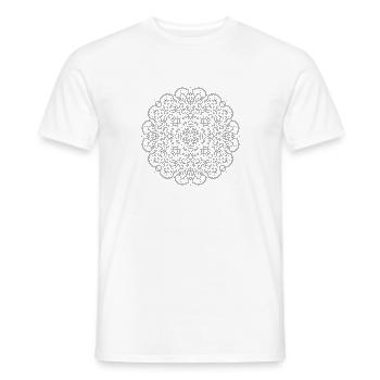 Mandala Me 1 by SCL Design - Men's T-Shirt - white - Front - AI Model Male 178 dark (178cm)